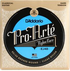 Струны для классической гитары D&apos;Addario EJ48 Pro-Arte 80/20, бронза, жесткое натяжение D'addario