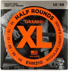 Струны для электрогитары D&apos;Addario EHR310 XL полукруглые - .010-.046, обычные легкие D'addario