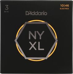 Струны для электрогитары D&apos;Addario NYXL1046 NYXL с никелевой обмоткой — .010-.046 Regular Light (3 шт.) D'addario