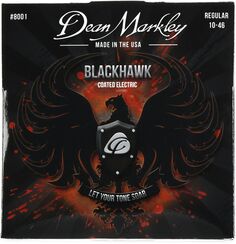 Струны для электрогитары Dean Markley Blackhawk с покрытием — обычные, .010–.046