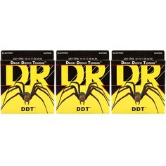 DR Strings DDT-10/60 Струны для электрогитары из никелированной стали с раскрывающейся настройкой — .010-.060 Big Heavyer (3 шт.)