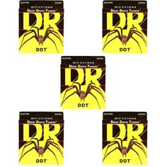 Струны DR Strings DDT-10 Drop-Down Tuning, никелированные стальные струны для электрогитары — .010-.046, средние, 5 шт.