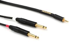 Вспомогательный кабель Mogami Gold 3,5 2 TS 20 — штекер TRS 3,5 мм на двойной штекер TS 1/4 дюйма, левый/правый — 20 футов