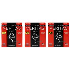 Струны для электрогитары DR Strings VTE-10/52 Veritas — .010-.052, от среднего до тяжелого (3 шт. в упаковке)