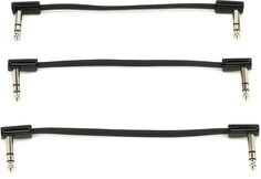 MXR 3PDCIST06R TRS 6-дюймовый стереофонический ленточный патч-кабель — от прямого угла к прямому углу (3 шт.)