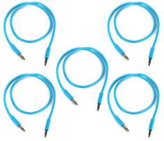 Патч-кабель Nazca Audio Noodles Eurorack, штекер TS 3,5 мм — штекер TS 3,5 мм — 50 см, синий