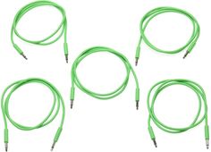 Патч-кабель Nazca Audio Noodles Eurorack, штекер TS 3,5 мм — штекер TS 3,5 мм — 75 см, зеленый