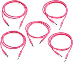 Патч-кабель Nazca Audio Noodles Eurorack, штекер 3,5 мм TS на штекер TS 3,5 мм — 75 см, розовый