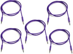 Патч-кабель Nazca Audio Noodles Eurorack, штекер TS 3,5 мм — штекер TS 3,5 мм — 75 см, фиолетовый