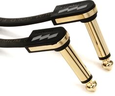 Плоский патч-кабель EBS PG-10 Premium Gold — от прямого угла к прямому — 3,94 дюйма