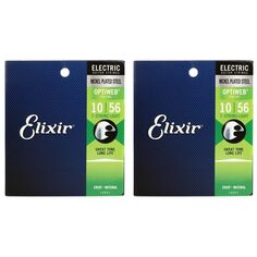 Elixir Strings 19057 Струны для электрогитары Optiweb — .010-.056 Легкие, 7-струнные (2 шт.)