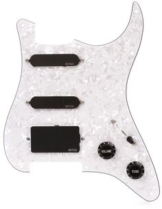 Накладка EMG KH20 Kirk Hammett с проводами и 3 звукоснимателями — белый жемчуг