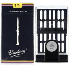 Vandoren CR1035 Традиционная трость для кларнета Bb с футляром для трости — 3,5 (10 шт. в упаковке)