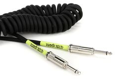 Ernie Ball P06044 Спиральный инструментальный кабель от прямого к прямому — 30 футов, черный