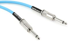 Ernie Ball P06417 Гибкий прямой инструментальный кабель — 20 футов, синий