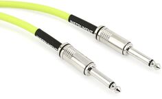 Ernie Ball P06414 Гибкий прямой инструментальный кабель — 10 футов, зеленый