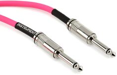 Ernie Ball P06418 Гибкий прямой инструментальный кабель — 20 футов, розовый
