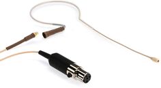 Всенаправленный ушной микрофон Countryman E6 — стандартное усиление, кабель 1 мм и разъем TA4F для беспроводной связи Shure — светло-бежевый