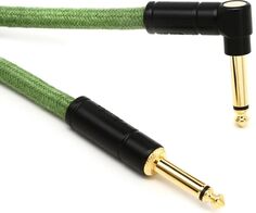 Fender 0990910062 Festival Hemp Прямоугольный инструментальный кабель — 10 футов, зеленый