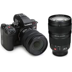 Новая полнокадровая беззеркальная камера Panasonic Lumix S5M2 с объективом 20–60 мм и объективом S-E2470 S Pro 24–70 мм