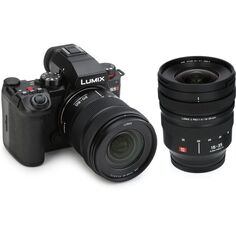 Новая полнокадровая беззеркальная камера Panasonic Lumix S5M2 с объективом 20–60 мм и объективом S-R1635 S Pro 16–35 мм