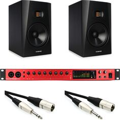 Комплект аудиоинтерфейса Focusrite Clarett+ 8Pre USB-C и монитора ADAM Audio T8V