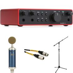 Новый USB-аудиоинтерфейс Focusrite Scarlett 2i2 4-го поколения и комплект для записи Bluebird SL