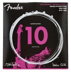 Струны для электрогитары Fender Hendrix Voodoo Child с шаровым наконечником, никелированная сталь - .010-.038