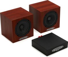 Auratone 5C Super Sound Cubes 4,5-дюймовые пассивные эталонные мониторы с усилителем мощности A2-30 — красное дерево