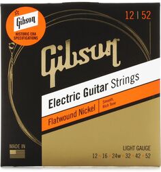 Аксессуары Gibson SEG-FW12 Струны для электрогитары с плоской обмоткой — калибр .012-.052