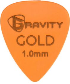Gravity Picks Цветное золото Традиционный медиатор каплевидной формы для гитары - 1,0 мм Оранжевый