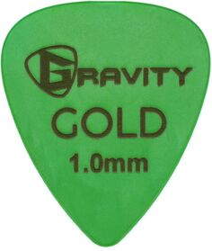 Медиаторы Gravity Picks, цветное золото, традиционный медиатор в форме капли, зеленый, 1,0 мм