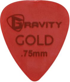 Медиаторы Gravity Picks, цветное золото, традиционный медиатор в форме капли, красный, 0,75 мм