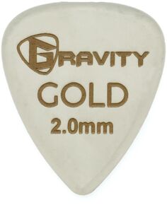Медиаторы Gravity Picks, цветное золото, традиционный медиатор в форме капли, серый, 2,0 мм