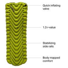 Статический спальный коврик V2 Klymit, цвет Apple Green/Charcoal Black