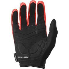 Спортивные гелевые перчатки Body Geometry с длинными пальцами мужские Specialized, красный