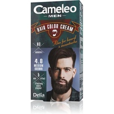 Мужская перманентная краска для волос средне-коричневый для волос, бороды и усов, 30 мл, Cameleo