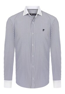 Рубашка на пуговицах стандартного кроя Denim Culture Keith, темно-синий/индиго