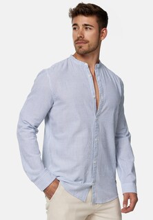 Рубашка на пуговицах стандартного кроя INDICODE JEANS INCari, голубой/белый