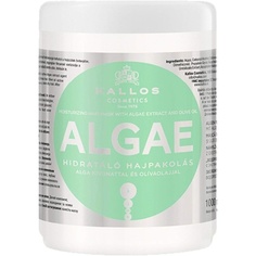 Водорослевая увлажняющая маска для волос с экстрактом водорослей и оливковым маслом 1000мл, Kallos