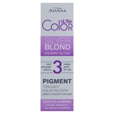 Ultra Color Pigment Тонирование волос Цветной пигмент - нейтрализует нежелательные желтые тона - можно наносить тремя способами - отдельно с шампунем-кондиционером - серебристый блондин 100 мл, Joanna