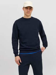 Толстовка JJEBRADLEY CREW NOOS Jack &amp; Jones, темно-синий пиджак