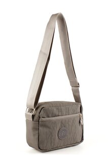 Женская сумка на плечо с тремя отделениями и молнией на ремне (20764) Luwwe Bags, серый