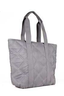 Женская сумка через плечо и на руку из ткани парашютного размера для мам (10610) Luwwe Bags, серый