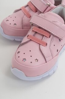 Розовые кожаные ортопедические туфли для девочек на опоре MİNİPİCCO Minipicco
