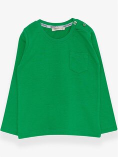 Базовая футболка для маленьких мальчиков с круглым вырезом Breeze, зеленый
