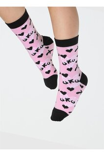 Розовые носки для девочек с рисунком Xo Casabony