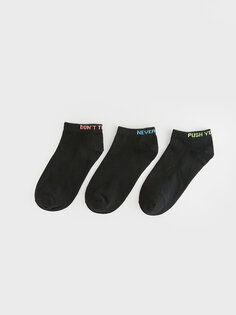 Женские носки-пинетки с принтом, 3 пары носков LCW DREAM