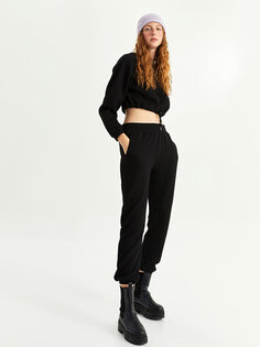 Женские однотонные спортивные штаны для джоггеров с эластичной резинкой на талии XSIDE, новый черный