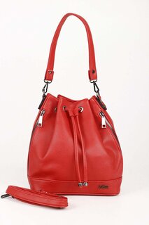 Женский рюкзак через плечо и шнурок среднего размера RED FLOTER Q0494 GÖNDERİ(R)